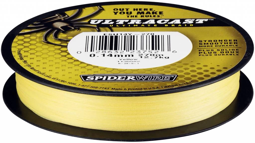 SpiderWire UltraCast Hi-Vis Yellow Gevlochten Visdraad 5 SpiderWire UltraCast Hi-Vis Yellow Gevlochten Visdraad - Image 3